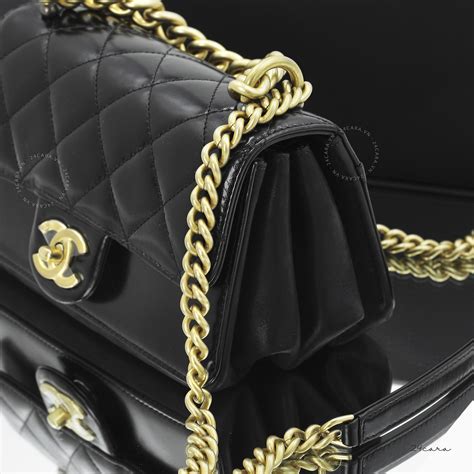 chanel flap bag with top handle|25cm chanel flap bag.